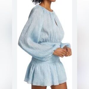 New Ramy Brook Bennett Smocked Mini Dress Size Large